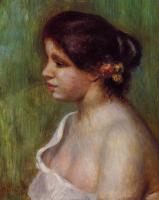 Renoir, Pierre Auguste - Bust of a Young Woman with Flowered Ear